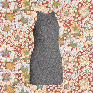 T by Alexander Wang steel gray bonded neoprene mini dress